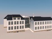 Perspektive hinten Mitte Neubau